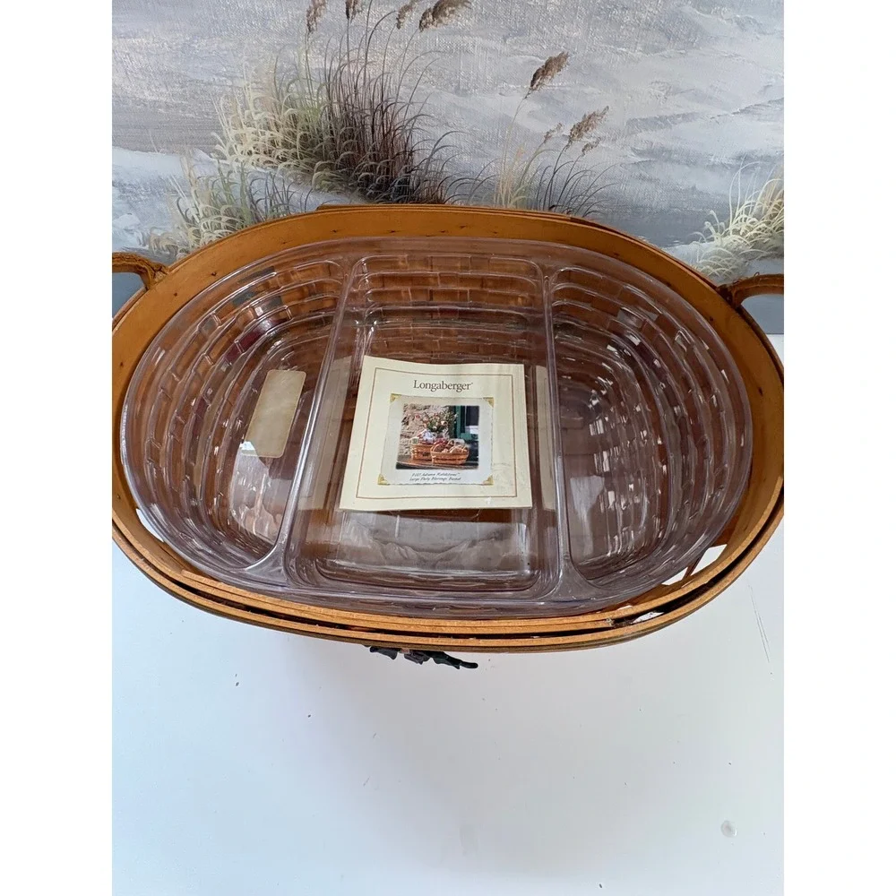 Longaberger 2001 Autumn Reflections Large Daily Blessings Basket with Protector